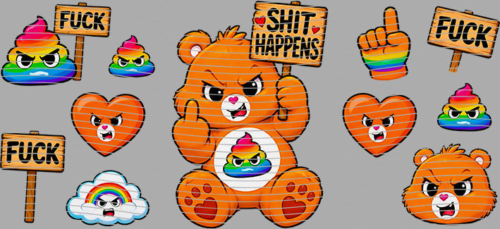 16oz Care Bears-Be-306